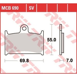 TRW ZF Klocki Hamulcowe KH145 KH236 Organic Suzuki GSF 1200 96-00, RF 900 94-97 Przód (Promocja)
