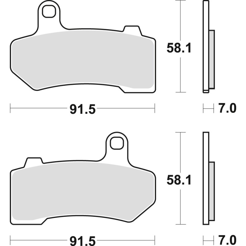 TRW ZF Klocki Hamulcowe KH409 Sinter Street Harley-Davidson 1130 / 1250 / 1584 / 1690 / 1750 / 1800 / 1870 / 1923 06-21 Tył