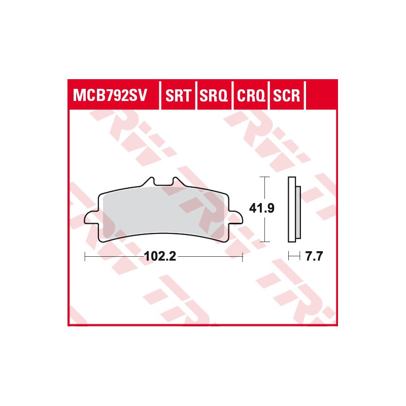 Klocki hamulcowe TRW ZF KH447 do Aprilia RSV4, Ducati Panigale i Kawasaki H2