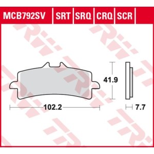 Klocki hamulcowe TRW ZF KH447 do Aprilia RSV4, Ducati Panigale i Kawasaki H2