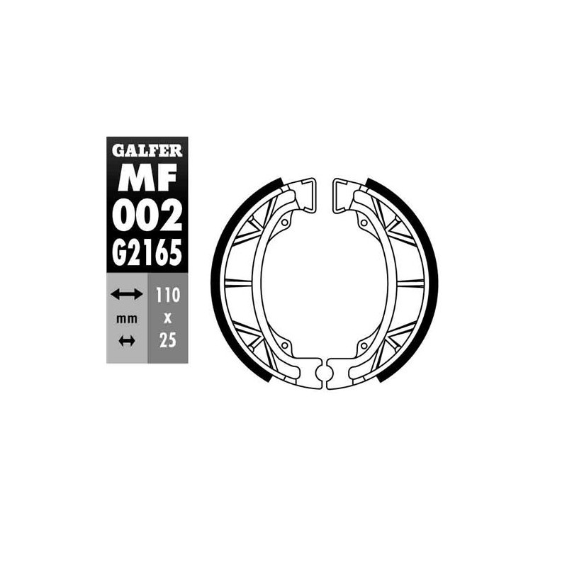 GALFER SZCZĘKI HAMULCOWE TYŁ/PRZÓD do HONDA BALI 50/100, CG 125, MONKEY 50, MTX 125, PEUGEOT ZENITH