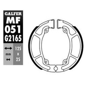 GALFER SZCZĘKI HAMULCOWE TYŁ HONDA CBF 125 '09-, CBF 150/250 '04-'15, DYLAN 125/150 '02-, NSC 50 '13-, PCX 125/150 '10-'2