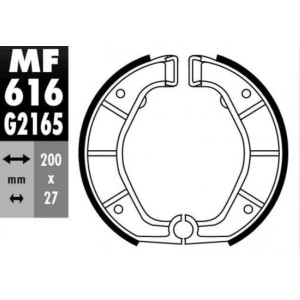 Szczęki hamulcowe tył BMW R 80GS/PD '86-'95, R 80R/Mystic '84-'95, R 80RT '82-'96, R 100GS/PD '86-'96, R 100R/Myst