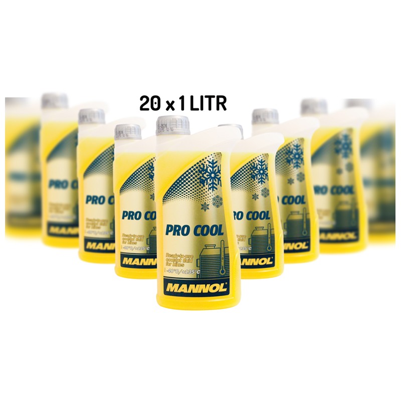 MANNOL PŁYN DO CHŁODNIC PRO COOL 1L MOTOCYKLOWY (-40ST.C/+135ST.C) GOTOWY DO UŻYCIA - KARTON 20 SZT. (PAKIET)