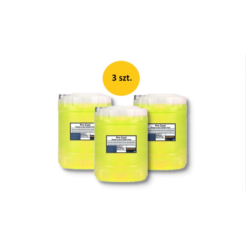 MANNOL PŁYN DO CHŁODNIC PRO COOL 10L MOTOCYKLOWY - Pakiet 3 sztuki