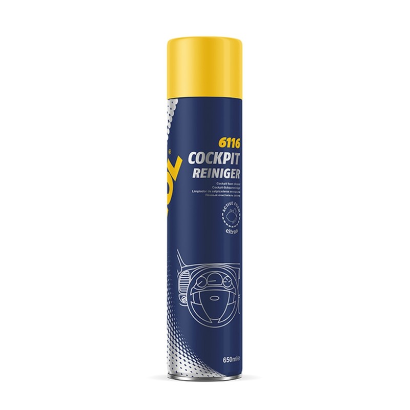 MANNOL PLAK COCKPIT REINIGER CITRON - Spray do czyszczenia kokpitu, zapach cytrynowy 650ml