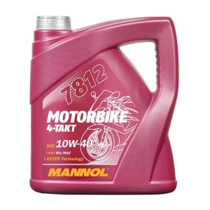 MANNOL Olej Silnikowy 4T Motorbike 10W40 4L Ester + MA2 Syntetyk (7812)