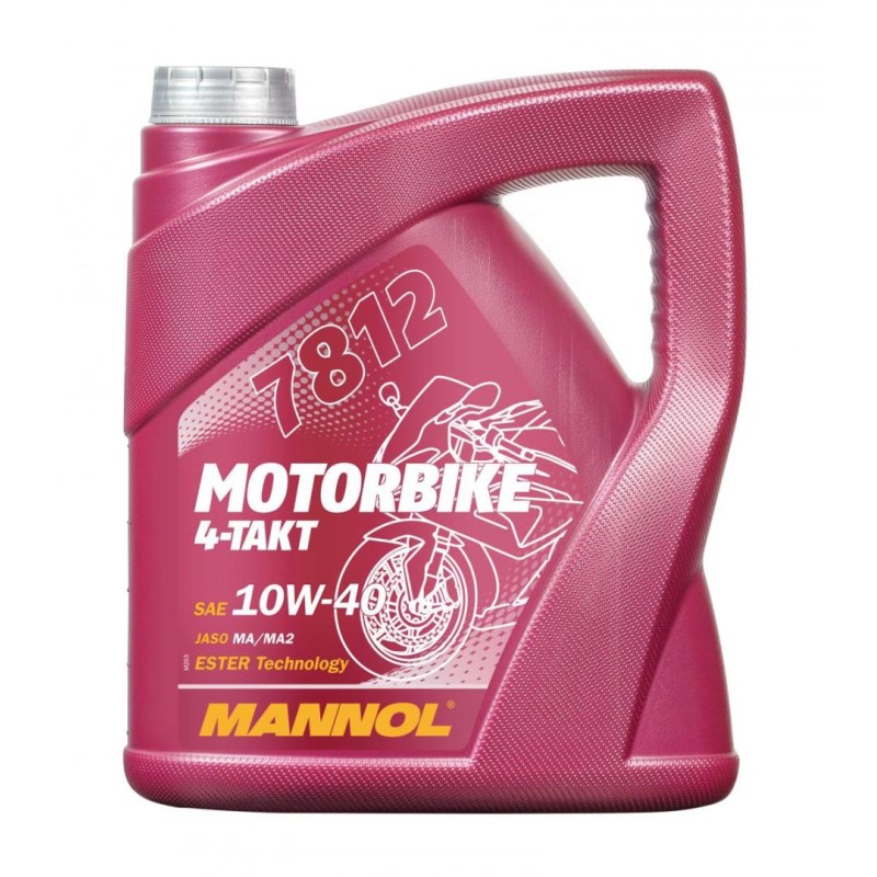 MANNOL Olej Silnikowy 4T Motorbike 10W40 4L Ester + MA2 Syntetyk (7812)