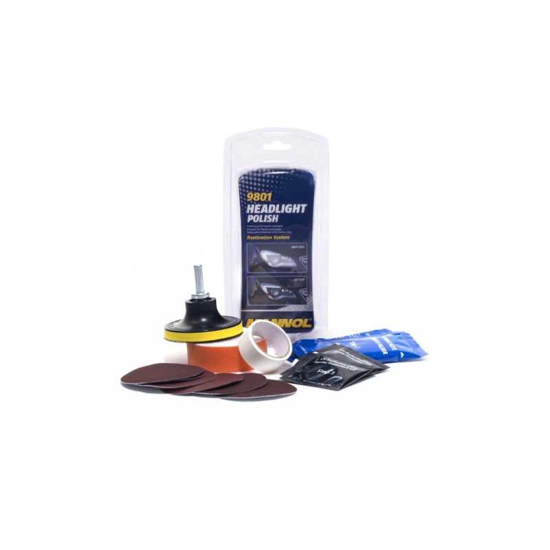 MANNOL HEADLIGHT POLISH ZESTAW POLERSKI DO REFLEKTORÓW (9801)