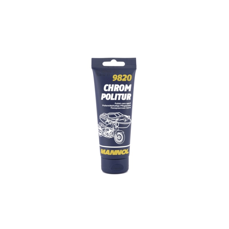 MANNOL CHROM POLITUR 100ML - Pasta do czyszczenia i konserwacji chromu