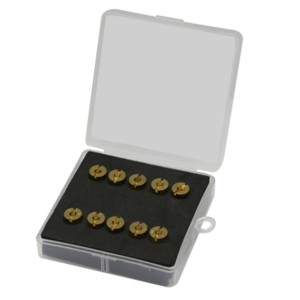 Zestaw dysz głównych Keihin do gaźników psychicznych (10 szt.): #65, #70, #75, #80, #85, #90, #95, #100, #105, #110