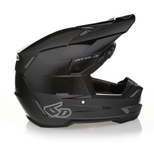 6d helmets kask cross/enduro model atr-3 solid gloss black fim (frhphe-02) kolor czarny/szary rozmiar m ( 57 - 58 cm )
