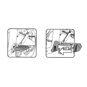 Acerbis osłona przegubów podnóżków czarny - Off road