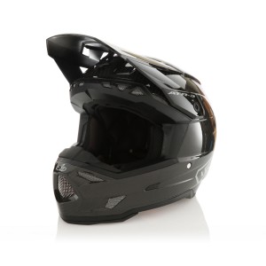 6d helmets kask cross/enduro model atr-3 solid gloss black fim (frhphe-02) kolor czarny/szary rozmiar m ( 57 - 58 cm )