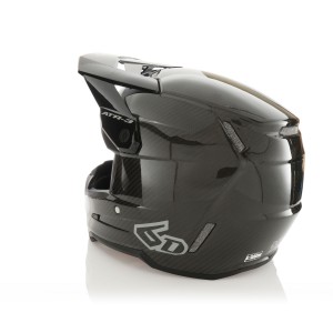 6d helmets kask cross/enduro model atr-3 solid gloss black fim (frhphe-02) kolor czarny/szary rozmiar m ( 57 - 58 cm )
