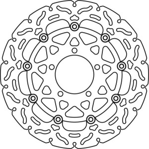 Tarcza hamulcowa przód Kawasaki ZX-6R 636 13-17, Z 800 / E Version, KLZ 1000 Versys 15-, Z 1000 14-, ZX-10R 08-15, GTR 14