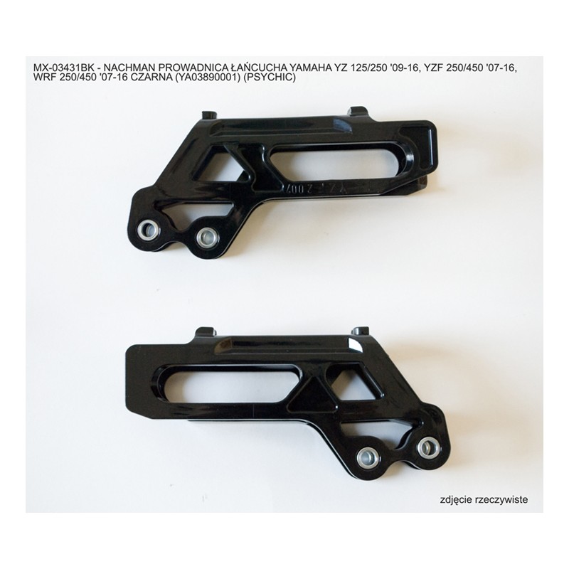 Prowadnica łańcucha Yamaha YZ 125/250 '09-'25, YZF 250 '07-'23, YZF 450 '07-'22, WRF 250/450 '07-'25 - kolor czarny