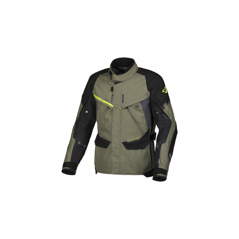 MACNA WYPRZEDAŻ KURTKA MUNDIAL MOTORCYCLE JACKET ZIELONY/CZARNY/ŻÓŁTY