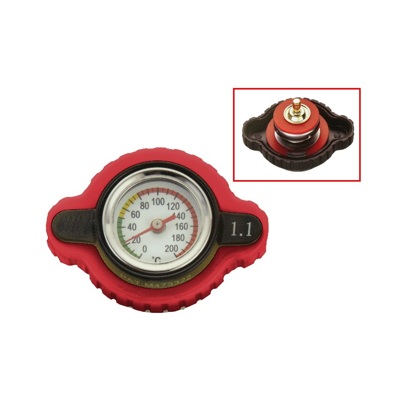 Korek do chłodnicy z wskaznikiem temperatury KTM 1,8 bar czerwony