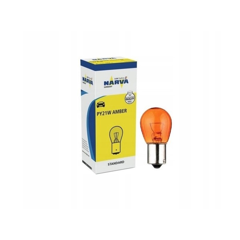 NARVA ŻARÓWKA 21W 12V BAU15S PY21W (ORANGE) - POMARAŃCZOWA KIERUNKOWSKAZ