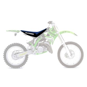 Pokrowiec na siedzenie Kawasaki KX 125/250 '94-'98 w kolorze czarnym/granatowym/ciemnoniebieskim