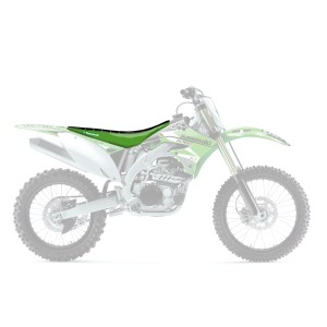 Pokrowiec na siedzenie Kawasaki KXF 250/450 '06-'08 Zebra Czarny Zielony