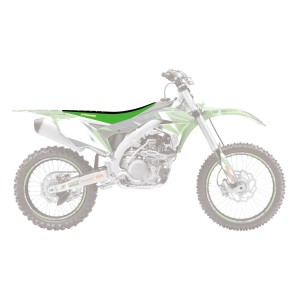Pokrowiec na siedzenie Kawasaki KXF 250/450, double grip, czarno-zielony