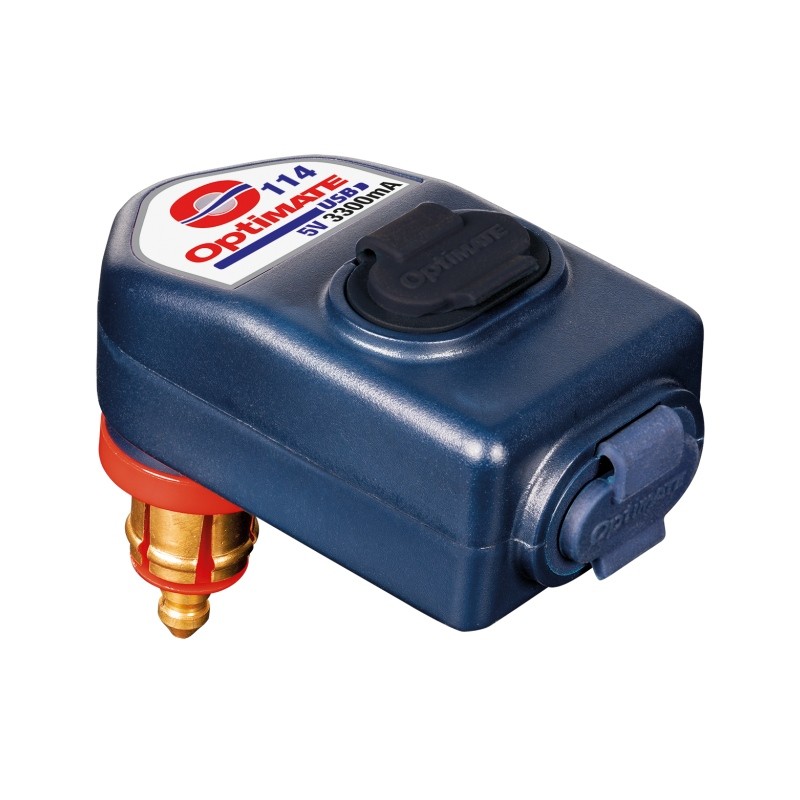 OPTIMATE ŁADOWARKA USB Z WTYCZKĄ DO GNIAZDKA DIN DO CAN-BUS BMW, TRIUMPH, DUCATI MULTISTRADA I Z GNIAZDKAMI USB-A ORAZ USB-C