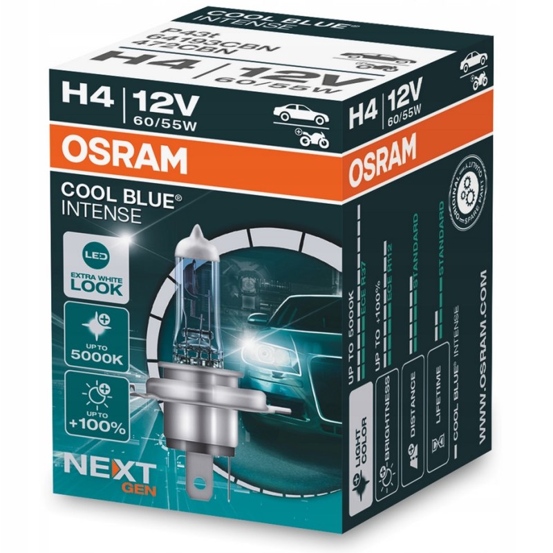 Żarówka OSRAM H4 12V 60/55W PX26D COOL BLUE® INTENSE NEXTGEN