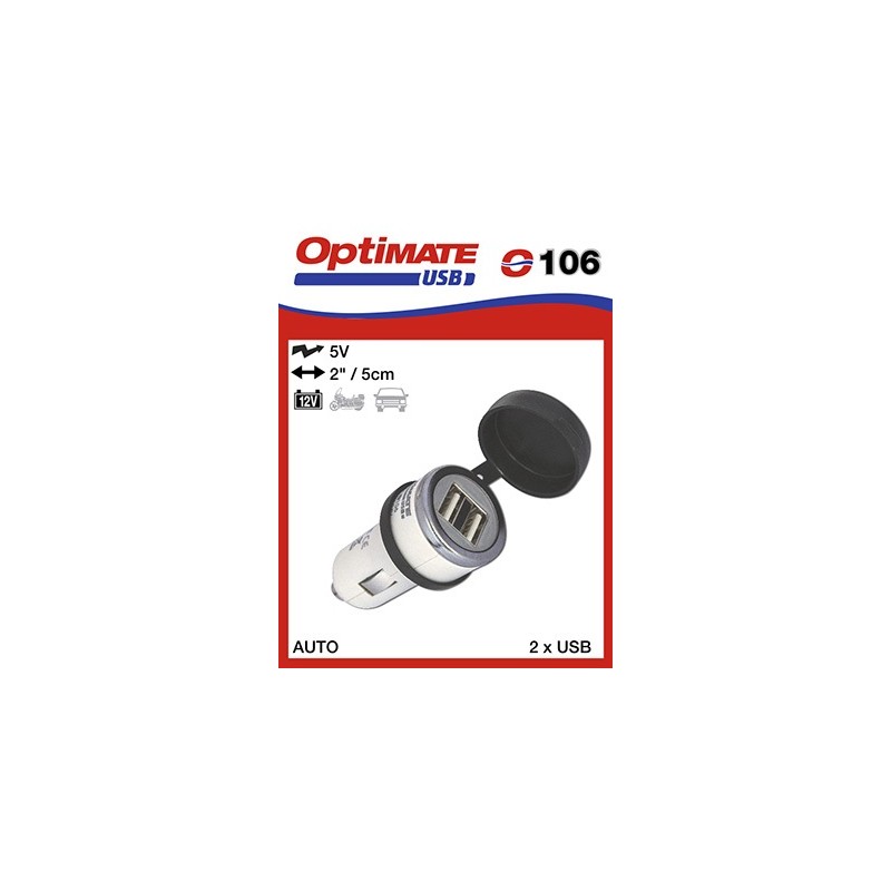 OPTIMATE Ładowarka USB do gniazdka zapalniczki podwójna 3300mA (EL)