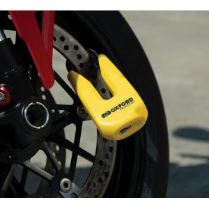 OXFORD ZABEZPIECZENIE ANTYKRADZIEŻOWE KŁÓDKA NA TARCZE HAMULCOWĄ MONSTER KOLOR ŻÓŁTY FLUO