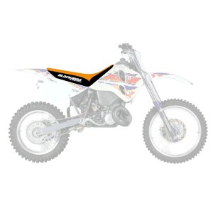 Pokrowiec / poszycie na siedzenie KTM 2T '93-'97 pomarańczowy czarny