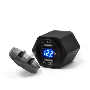 GNIAZDO MOTOCYKLOWE BIKETEC DIN ISO 4165 BMW I TRIUMPH - MONTAŻ NA KIEROWNICĘ