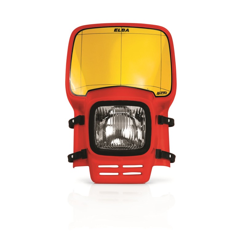 Acerbis lampa przednia Elba uniwersalna czerwona - Lampy przód