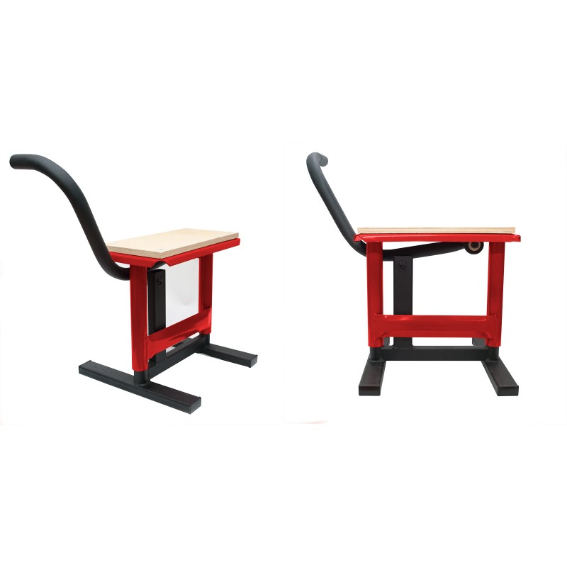 Podnośnik pod motocykl cross Biketec - czerwony, solidny i praktyczny