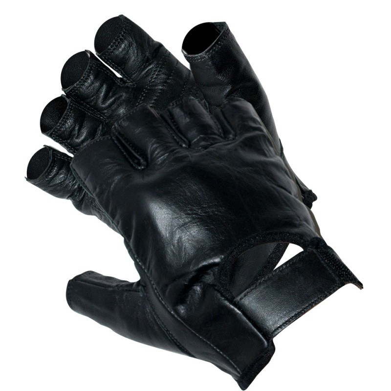 Rękawice skórzane Chopper bezpalcowe czarne junior rozmiar 3