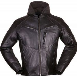 Modna kurtka skórzana Bad Eddie w kolorze czarnym rozmiar M