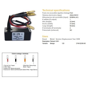 Moduł zapłonu CDI Yamaha Beluga 125 - 2YM 82305-00
