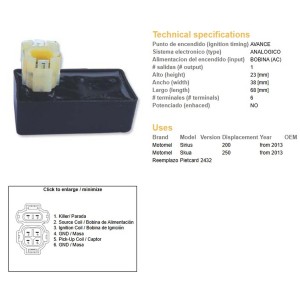 Moduł zapłonu CDI Motomet Sirius 200/250 '13