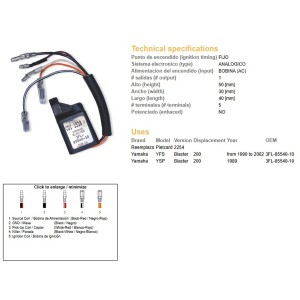 Moduł zapłonu CDI Yamaha YFS 200 Blaster '90-'02 (3FL-85540-10)