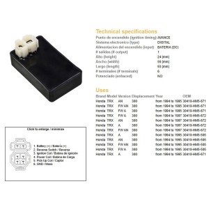 Moduł zapłonu CDI Honda TRX 300A/FW/AN '94-'97