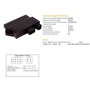 Moduł zapłonu CDI Yamaha YFM 350 Warrior '02-'04 (OEM-5NF-85540-00-00)