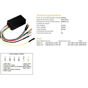 Moduł zapłonu CDI Suzuki LT 160E Quad Runner '89-'92; LT-F 160 Quad Runner '91-'01 (OEM 32900-02C00)