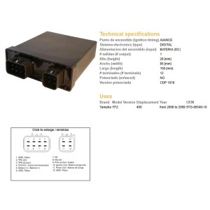 Moduł zapłonu CDI Yamaha YFZ 450 '06-'09 (OEM-5TG-85540-10)