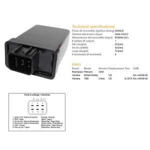 Moduł zapłonu CDI Yamaha YBR 125 (OEM-5VL-H5540-00)