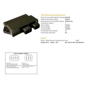 Moduł zapłonu CDI Yamaha YFM 350 Warrior '97-'01 (3GD-85540-40)