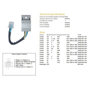 Moduł zapłonu CDI do Hondy CB 650/750/900/1100F, CBX 1000