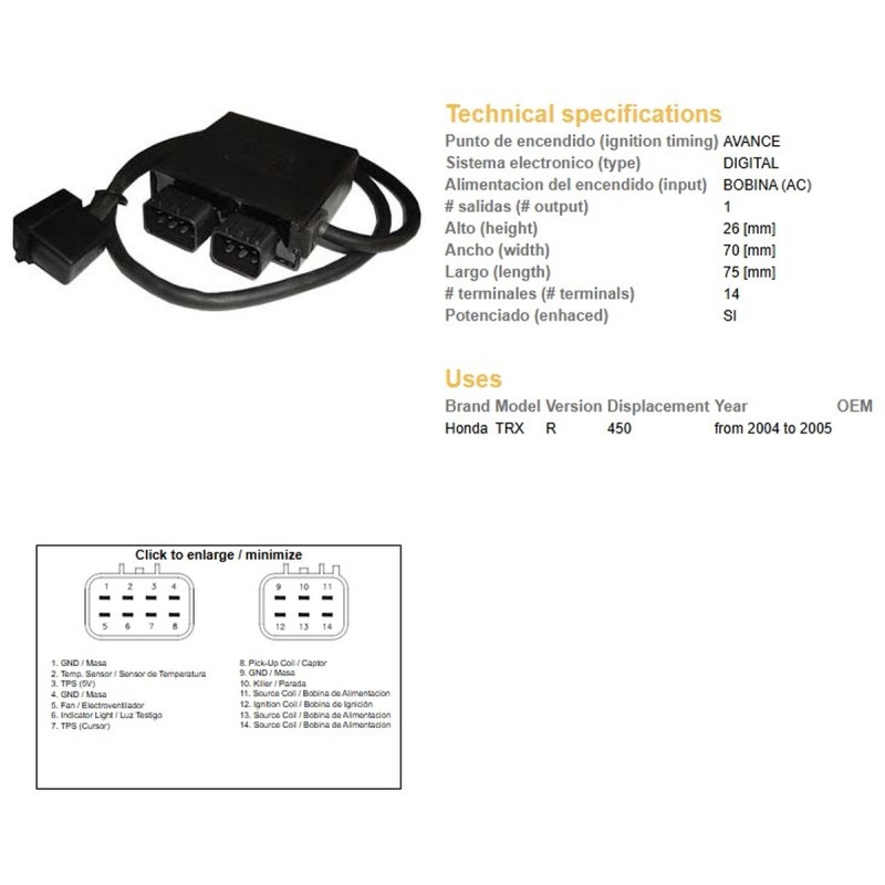 Moduł zapłonu CDI Honda TRX 450R '04-'05