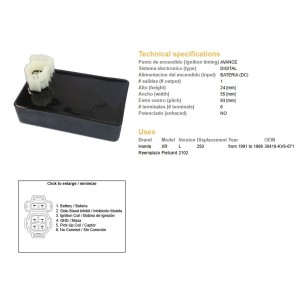 Moduł zapłonu CDI Honda XR 250L \'91-\'96 (30410-KV6-671) - Sklep Moto