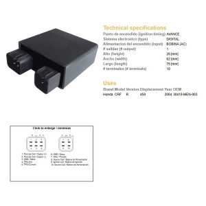 Moduł zapłonu CDI Honda CRF 450R '04 (30410-MEN-003) - Sklep Motocyklowy